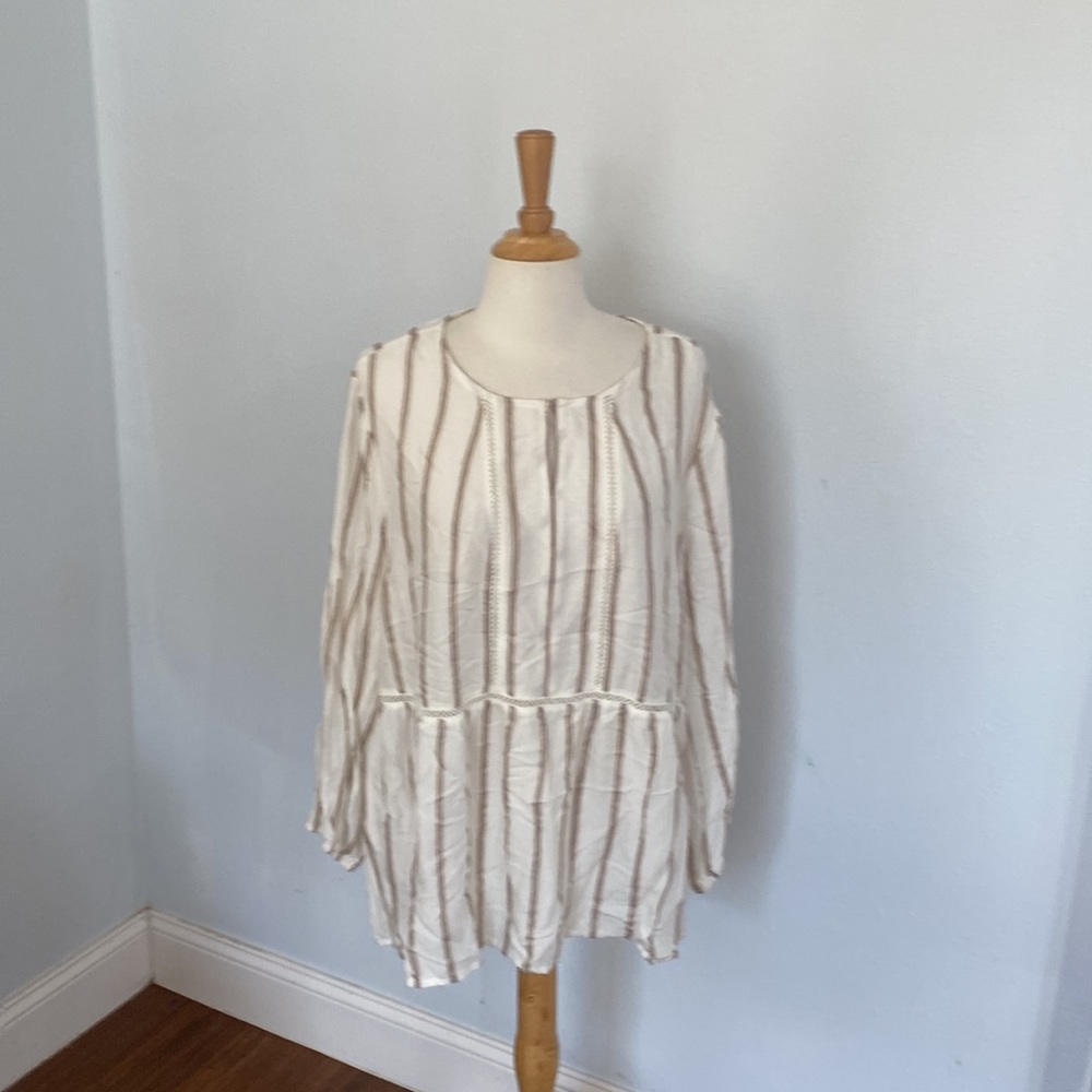Fever Lace Strip Sleeve Blouse NEW